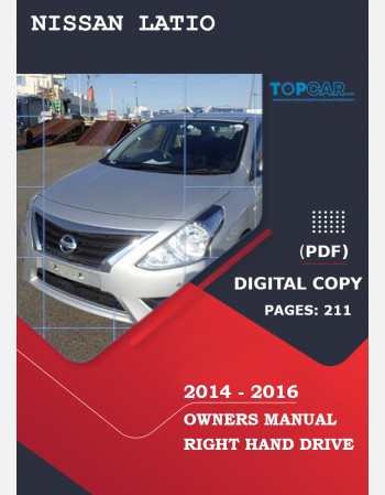 nissan latio 2014 2015 2016 owners manual in english